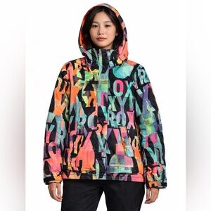 ROXY Jetty Insulated Snow Jacket Ski Winter Logo Dry Flight Technology.Sz M. EUC